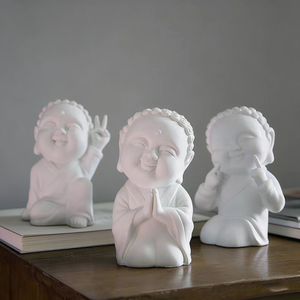 手作りエコフレンドリー樹脂仏像工芸品 東南アジア仏教 ホームテーブルトップデコレーション カスタム小型置物コレクタブル - Product Image 5