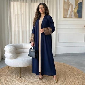 Conjunto <span class=keywords><strong>de</strong></span> Dos Piezas <span class=keywords><strong>de</strong></span> Abaya y Cárdigan Bordado <span class=keywords><strong>de</strong></span> Poliéster para Mujer, Estilo Árabe 2026, Moda <span class=keywords><strong>de</strong></span> Comercio Exterior Transfronterizo, Ropa Exterior <span class=keywords><strong>de</strong></span> Dubái - Product Image 2