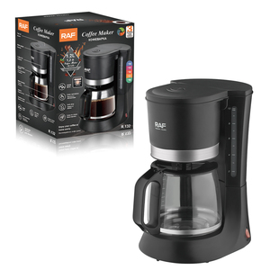 RAF 680W cafetière <span class=keywords><strong>filtre</strong></span> goutte à goutte machine avec 12 <span class=keywords><strong>tasses</strong></span> 1.2L capacité anti goutte à goutte nettoyage facile appareil ménager - Product Image 1