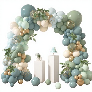 Kit de Decoración para Fiestas de 15 Años TLX, Proveedor de Soluciones para Fiestas, Kit de Arco de <span class=keywords><strong>Globos</strong></span> Azul Polvoriento y Verde, Decoraciones Boho para Bodas y Cumpleaños - Product Image 1