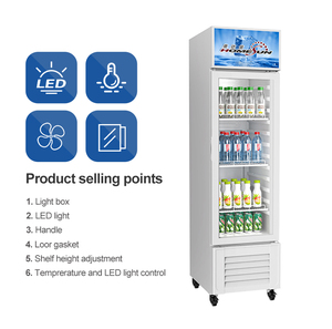 Réfrigérateur vertical, vitrine à boissons, congélateur, bar, supermarché, réfrigérateur commercial avec porte en verre - Product Image 3