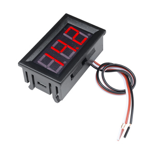 Voltmeter Digital 0.56 ", 3 kabel 0-30V <span class=keywords><strong>DC</strong></span> LED voltase Meter merah hijau biru penguji sepeda motor mobil Komponen Elektronik - Product Image 1