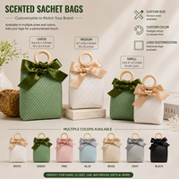 Pochette parfumée suspendue en cuir PU perforé, durable et écologique, personnalisable OEM, avec anneau en bois pour placard, voiture et décoration intérieure