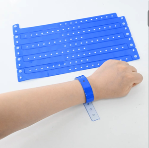 Colorful Vinyl Waterproof Durable Plastic Wristbands 40mm <b>up</b> Casual Event Bands - Product Image 6