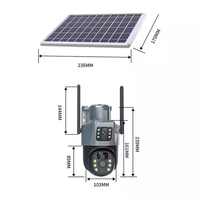 COSFLOW VFLOW 4G Cámara PTZ Solar de Doble Lente PIR Movimiento WiFi Visión Nocturna Luz Estroboscópica IP66 Impermeable Instalación Rápida al Aire Libre