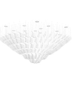 Lampada a sospensione speciale personalizzata moderna con vetro di piume elegante Post-moderno per Villa e Club lampadario - Product Image 5