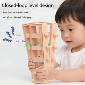 Nuevo Juguete Educativo Montessori de Madera con Botones y Cuentas, Juego de Laberinto para Estimular la Inteligencia y el Desafío <span class=keywords><strong>Cerebral</strong></span> para Niños - Product Image 1