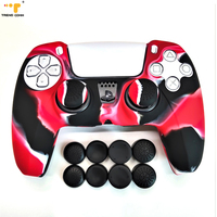 Nouvelle coque en silicone pour PS4 et PS5, accessoires de jeu avec nouveau sticker de protection pour manette et console