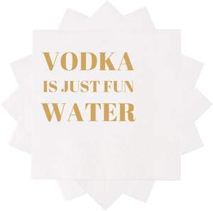 Tek kullanımlık restoran komik kokteyl özel Serviettes düğün baskılı kağıt peçete - Product Image 2