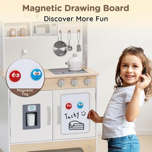 Juego de cocina de juguete de cocina de madera para niños al por mayor con muchas funciones de juego para mayores de 3 años - Product Image 4