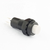 Interrupteur à bouton-poussoir miniature momentané/à verrouillage en plastique électronique de 10mm pour appareils électroménagers