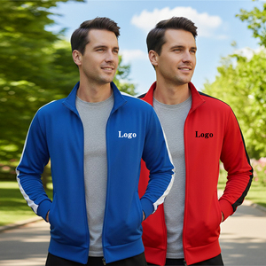 Custom Logo Sweatsuit Manufacturer <b>Zip</b> <b>Up</b> <b>Jacket</b> Joggers Set Color Block Nylon Sweat Pant Outdoor Windbreaker For Men - Product Image 5