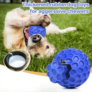 Indestructible caoutchouc écologique chien jouet grinçant étanche interactif mâcher balle agressif mâcheurs dents nettoyage poulet - Product Image 3