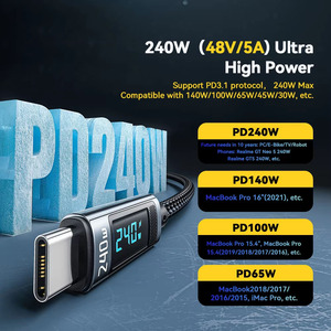 Câble USB Type C 240W 2026 pour charge rapide 100W PD 3.1 pour ordinateur portable Pro <span class=keywords><strong>Essager</strong></span> - Product Image 3