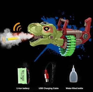 <span class=keywords><strong>Jeux</strong></span> de tir à tête de dinosaure avec brouillard électrique Mitrailleuse automatique Pistolet à balles souples Gatling EVA pour enfants - Product Image 2