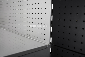 Scaffale in gondola <span class=keywords><strong>grigio</strong></span> per scaffalature in gondola per supermercati di grandi dimensioni in stile classico espositore per generi alimentari a 6 livelli - Product Image 4