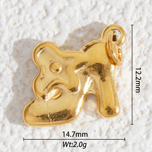 Chất Lượng Cao 18K Mạ Vàng Vòng Cổ Charms Thép Không Gỉ Cao Gót Giày Mặt Trời Máy Bay Charms Cho Vòng Cổ Làm - Product Image 5