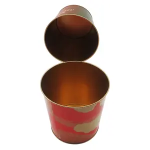 Food Grade Best Quality Round Shape Pop Corn Tins For Outdoor and Indoor