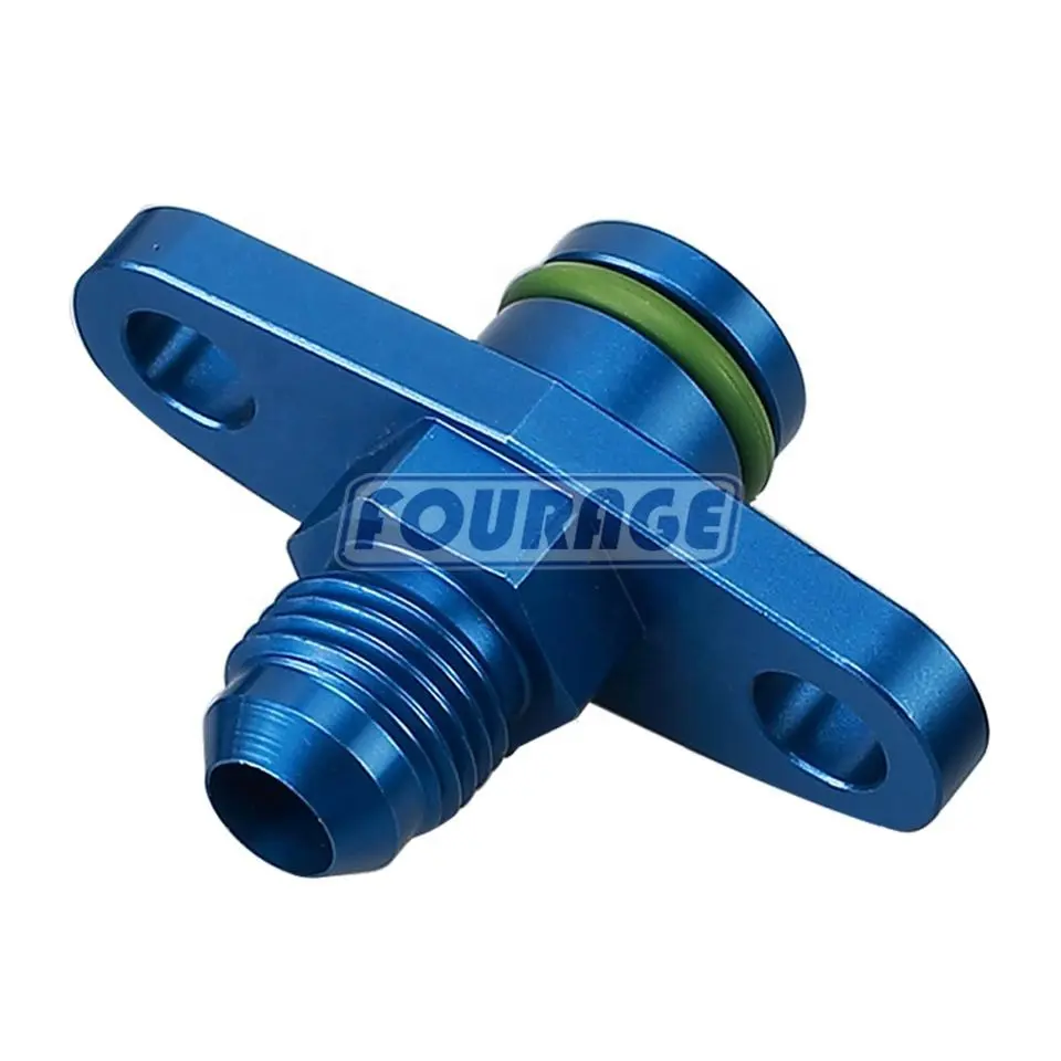 Racing phần nhôm 6an Turbo mặt bích nhiên liệu đường sắt Giao hàng điều chỉnh Turbo cống Adapter cho Đường Chân Trời R32 R33 rb20det rb25det