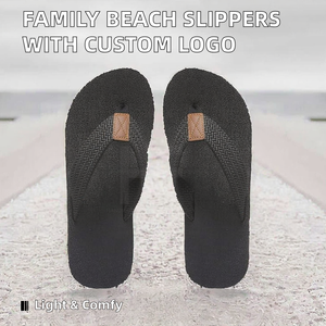 Sandales et tongs d'été pour la famille, colorées, pour femmes et hommes, avec logo personnalisé, semelle intérieure en EVA, vente chaude - Product Image 2