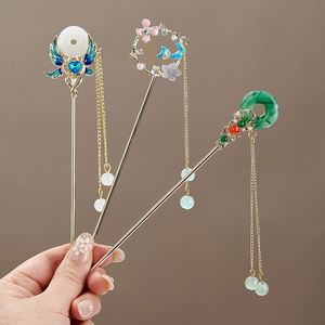 Épingle à cheveux rétro chinoise ancienne, style pique à cheveux, avec motif Phénix et fleur de pivoine noble, ornée de perles, pour femme - Product Image 4