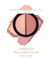 Palette de blush à deux couleurs en marque privée, blush en poudre mat et brillant à double teinte, logo personnalisé, maquillage pour le visage
