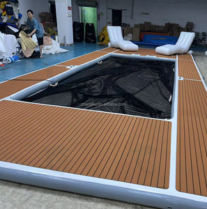 Anti Kwallen Opblaasbaar Zwembad Met Net Drijvende Eiland Tent Oceaan Eva Opblaasbare Zee Zwembad Anti Kwallen Zwembad Opblaasbaar - Product Image 4
