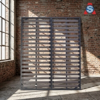 Cadre de lit en métal robuste et silencieux avec tubes épais, pour lits Queen et King, idéal pour villa, chambre principale, suite de villégiature