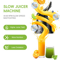 Geoptimaliseerde 5,11 inch extra brede mond opening slowjuicer met hoge sapopbrengst, fruitpers, koudgeperste slowjuicer