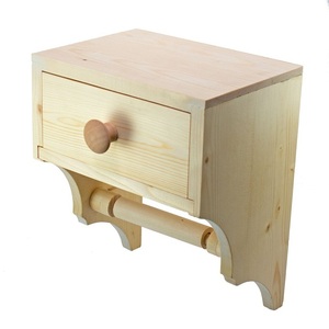 Distributeur de porte-serviettes en bois pour salle de bain Boîte à mouchoirs en bois Porte-serviettes Table à manger Forme ronde - Product Image 5