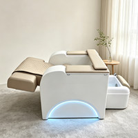 Fauteuil de pédicure de luxe Kaiselong réglable en fibre de verre avec pompe de drainage, fonction de massage des pieds portable et système de jets sans tuyauterie