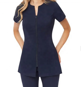 Tunica da Salone di Bellezza <span class=keywords><strong>per</strong></span> Donne 2025, Uniforme Elegante <span class=keywords><strong>per</strong></span> Parrucchieri, Top Tunica <span class=keywords><strong>per</strong></span> Infermiere Ospedaliere, Set di Divise <span class=keywords><strong>per</strong></span> Donne - Product Image 5