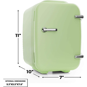 Mini-réfrigérateurs thermoélectriques <span class=keywords><strong>pas</strong></span> chers pour 6 canettes de cola ou de bière, 5 litres, 12V pour voiture, 120V pour maison, camping, chambre d'hôtel - Product Image 4