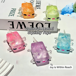Axolotl Shape TPR Soft Squishy Toy Moldable Slow Rebound Sensory Relief for <b>Hand</b> Stress Anxiety Fidget Toys 5 to 7 Years - Product Image 4