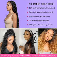 Perruque Lace Front Wig remy brésilien 13x4, extension de cheveux naturels bouclés, queue de cheval vierge, bon marché, pour femmes noires