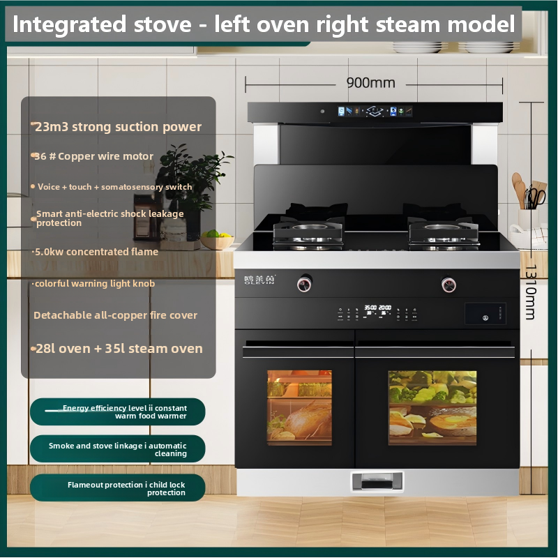 Noir Four gauche modèle vapeur droit