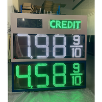 Panneau d'affichage des prix de la station-service à LED double face 12 pouces CASH avec CREDIT, affichage numérique des prix de la station-service à LED