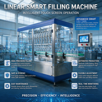 Machine automatique intelligente multi-têtes à gravité avec système de contrôle PLC pour le remplissage séparé de bouteilles en verre et de fûts de vin, jus d'orange et alcool