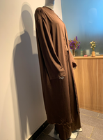 Ensemble Abaya élégant et modeste 3 pièces en polyester respirant avec débardeur et pantalon Y190