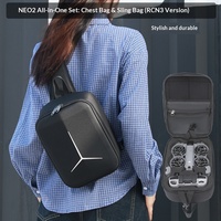 BKANO Tas Ransel Penyimpanan Cangkang Keras Portabel Luar Ruangan Warna Solid Tahan Debu Bahan EVA untuk Neo 2