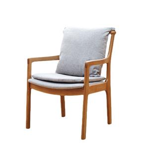 Fauteuil en bois massif, chêne, rembourré, confortable, chaise de bureau, chaise d'étude pour adulte - Product Image 5