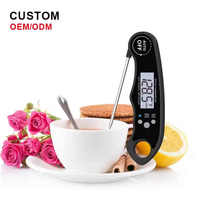 Termometer Digital LED, pengukur suhu Oven dapur rumah tangga tampilan lampu LED kecil untuk ruang dapur