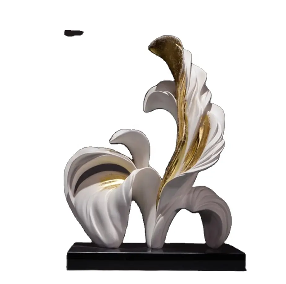 Ручная резная современная абстрактная Смола GRP splash art Скульптура для свадебного декора