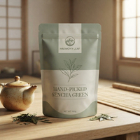 Sachet Doypack mat en PET, VMPET, PE, résistant à l'humidité, avec fermeture éclair, pour l'emballage du thé et la présentation en magasin