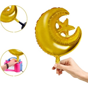Palloncini decorativi all'ingrosso di grandi dimensioni (18 pollici) a forma di <span class=keywords><strong>luna</strong></span> e stella in lamina, gonfiabili con elio, per decorazioni per feste Eid Mubarak e Ramadan. - Product Image 3