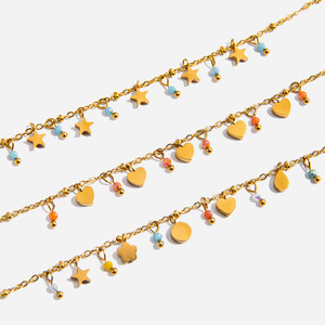 Collar con Colgante de Corazón Romántico y Dulce de Acero Inoxidable con Oro de 18K, Joyería para Regalo - Product Image 1