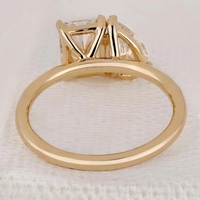 Bague de fiançailles Toi et Moi à deux pierres en diamant de laboratoire taille poire radiant 0,5-3 carats, or massif 10K/14K/18K, certifiée IGI CVD/HPHT, personnalisable