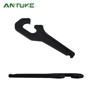 Levier de pneu Antuke 2 en 1, style clé, pour réparation de pneus de vélo de route, matériau ABS noir - Product Image 1