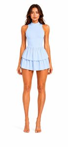 Sleeveless A-Line Mini <b>Dress</b> With <b>Ruffles</b> <b>For</b> <b>Women</b> Summer Casual Wear - Product Image 3