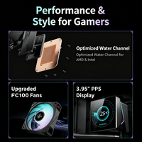 Refroidisseur liquide pour processeur TCOMAS LG600 AIO avec écran IPS de 3,95 pouces 480x480, pompe ARGB X6M, plaque froide en cuivre magnétique, compatible AMD et Intel pour PC de bureau